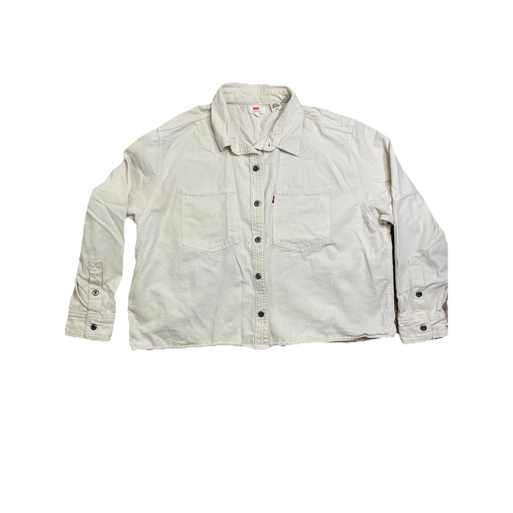 VTG‎ Levis Shirt Jacket Womens Size S Trucker Classic 100% Cotton Denim
